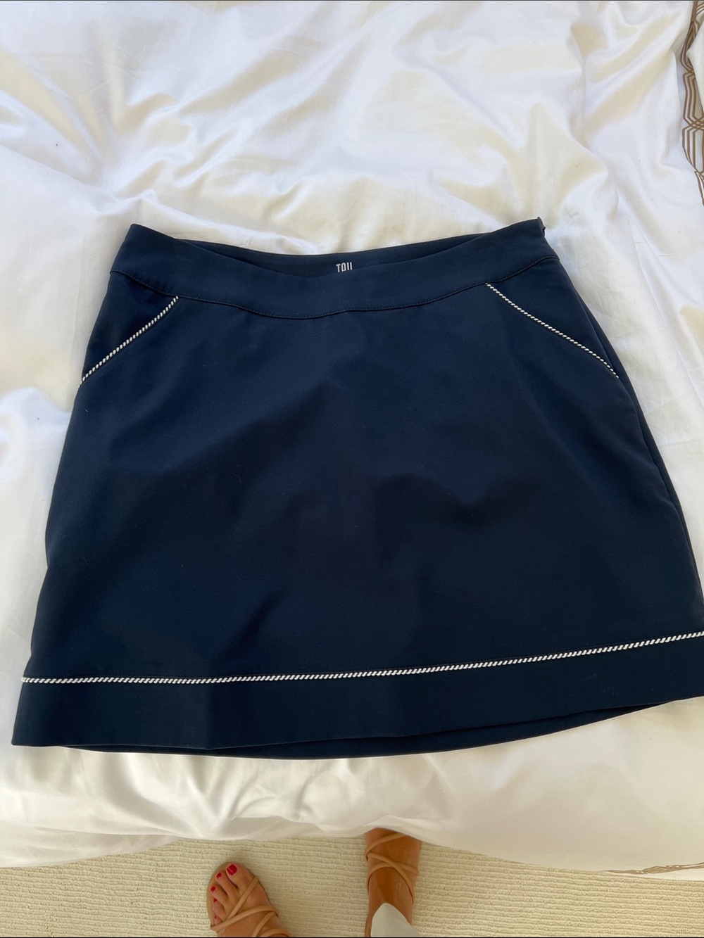 Tail Navy Golf Skort with White Piping